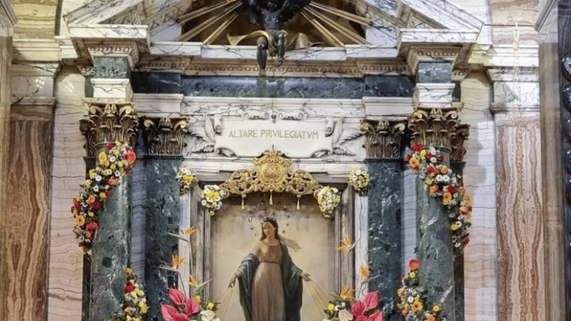 Cappella dell'apparizione di Sant'Andrea delle Fratte a Roma dove avvenne il miracolo di Alphonse Ratisbonne
